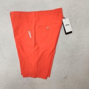 Titleist Shorts Mens 30 Orange 10" Golf Chino Performance Stretch Tech Pockets